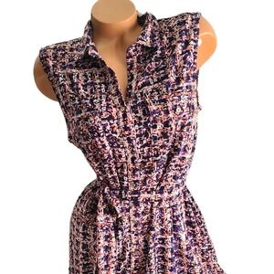 Emily Daniels Sequins Dress Chest Pockets, Belt Womens‎ Size Large